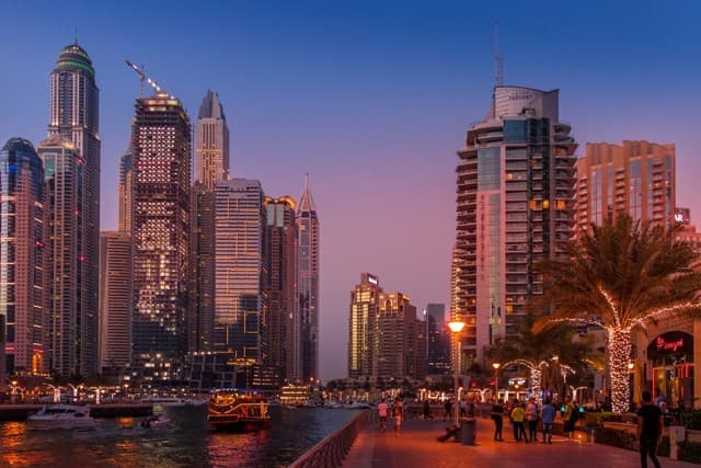 Widok na Dubai Marina